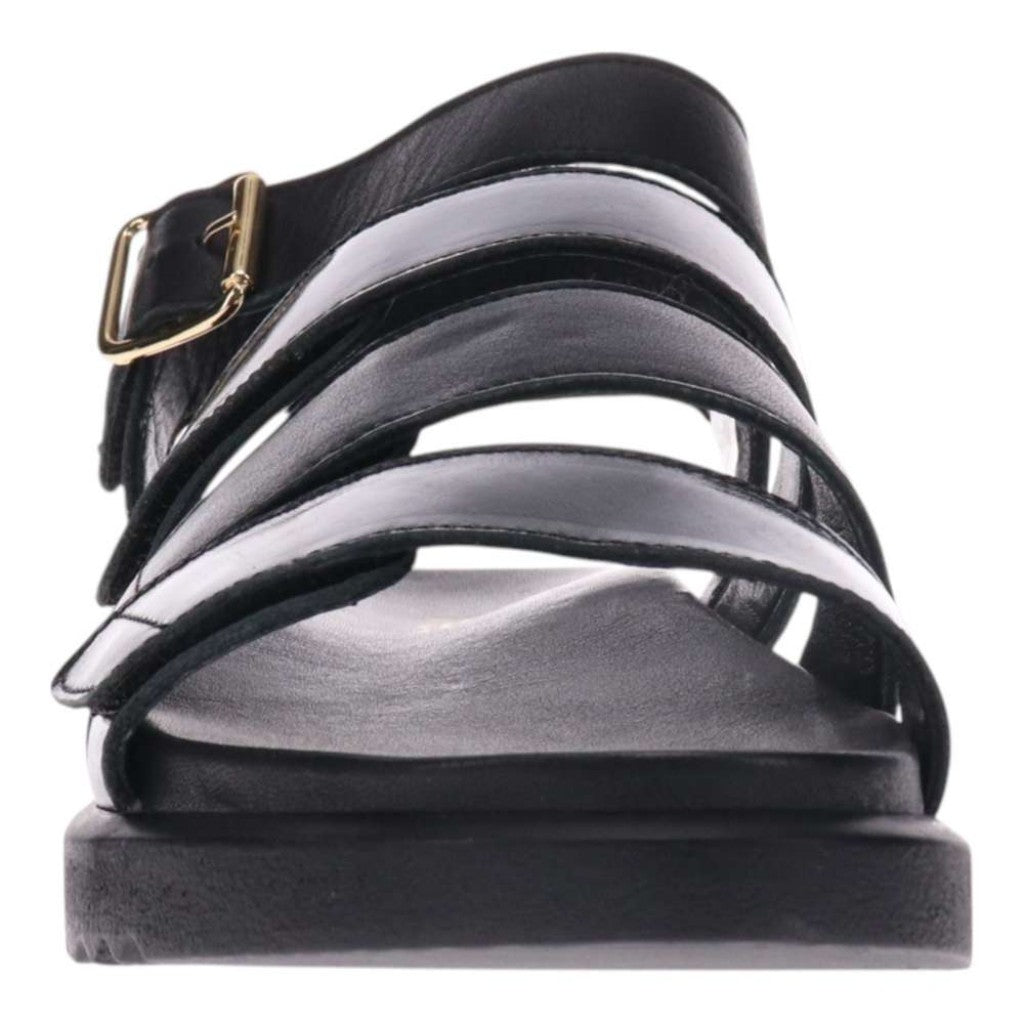 Revere Costa Rica Comfort Support Women's Sandal - Black Sheen - Product View - 5
