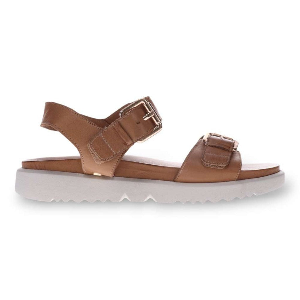 Revere Cyprus Adjustable Two-Strap Personalized Comfort Women's Sandal - Tan - Product View - 2