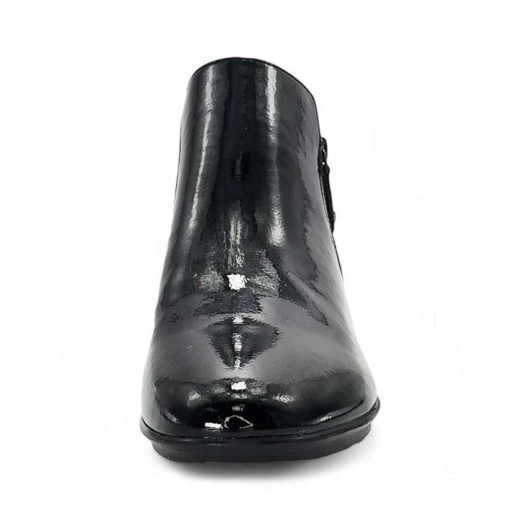Revere Damascus Wedged Women's Boot - Black Patent - Product View - 3