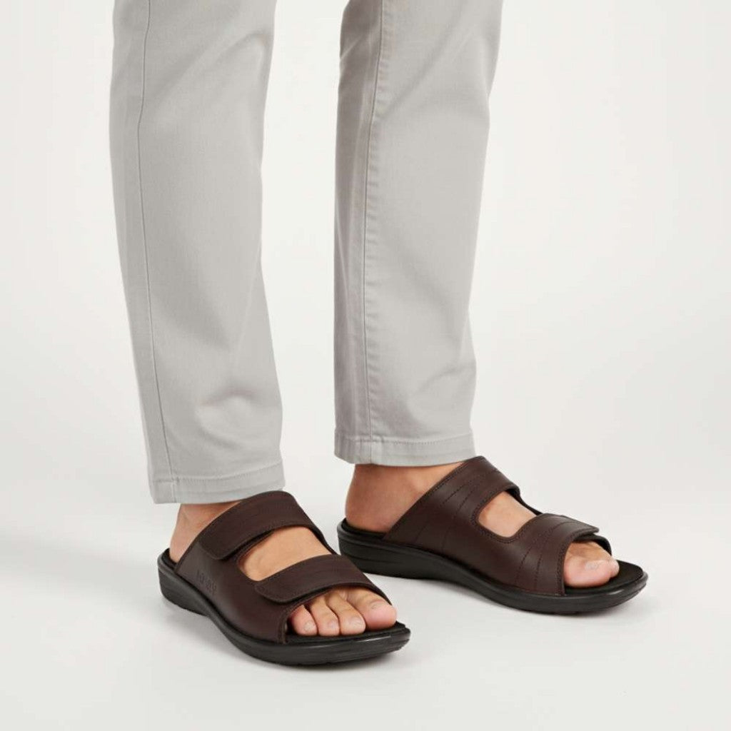 Revere Durban Men's Slide - Whiskey - Product View - 7