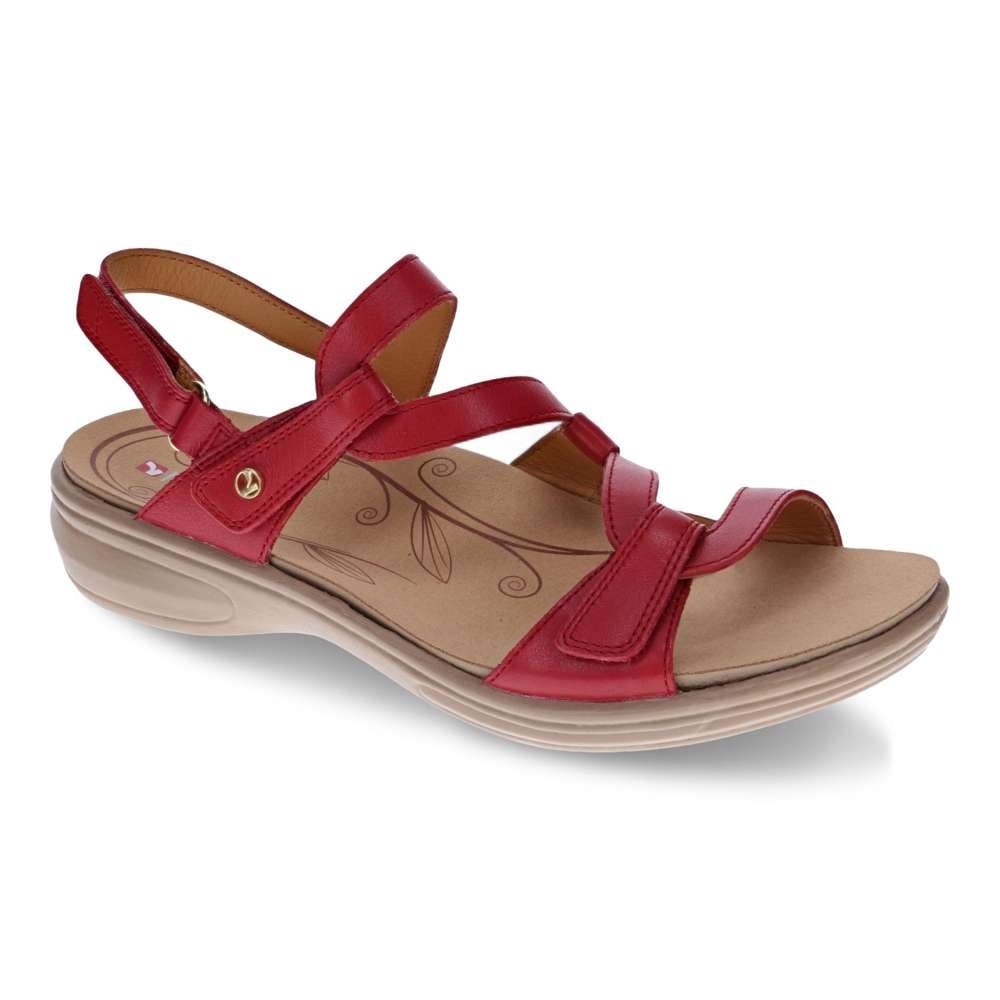 Revere Emerald Adjustable Arch-Support Women's Sandal - Ruby Red - Product View - 1