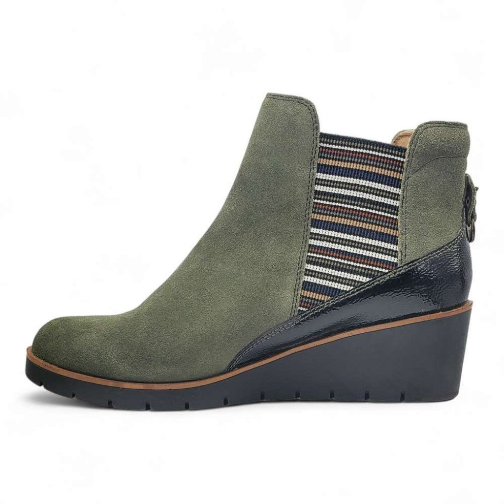 Revere Galway Wedged Supportive Removable Footbed Women's Boot - Moss Suede - Product View - 3