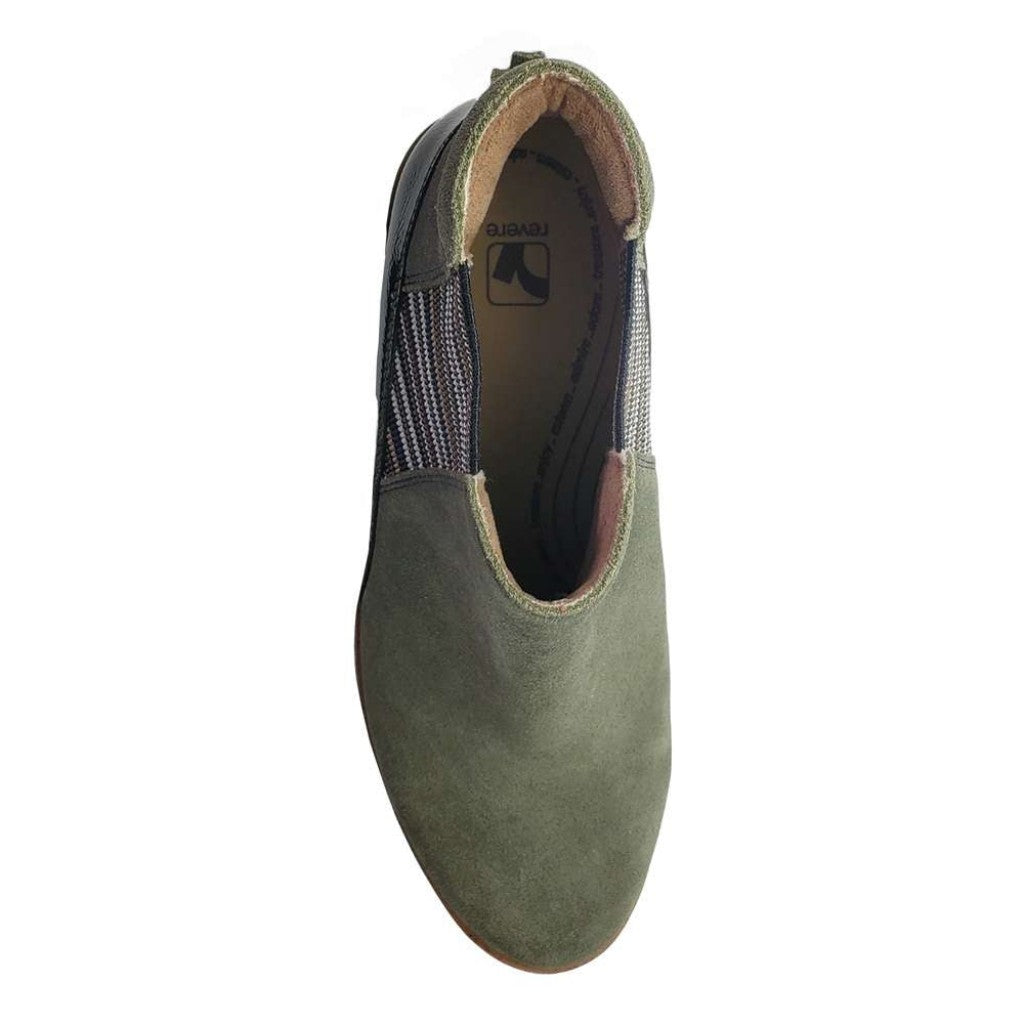 Revere Galway Wedged Supportive Removable Footbed Women's Boot - Moss Suede - Product View - 4
