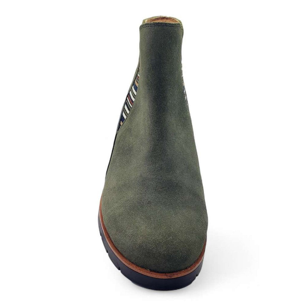 Revere Galway Wedged Supportive Removable Footbed Women's Boot - Moss Suede - Product View - 5