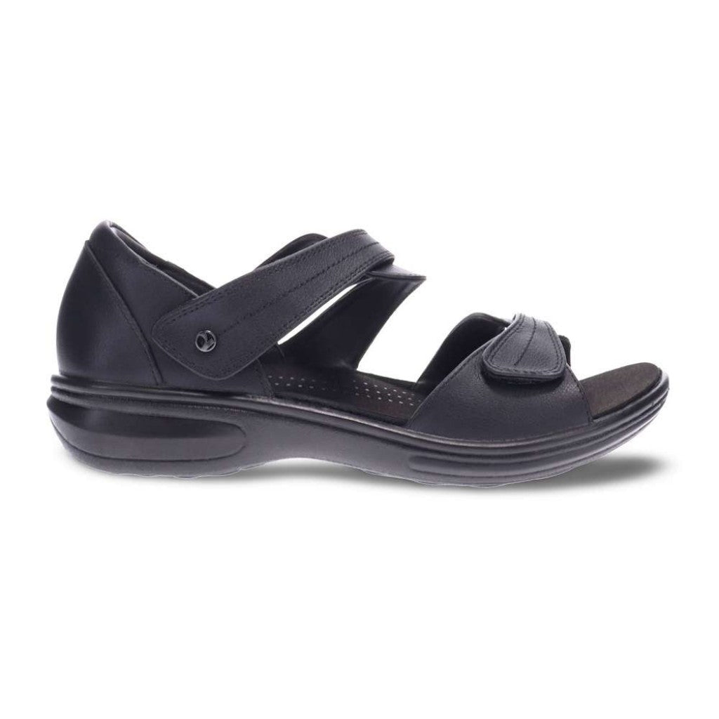 Revere Geneva Supportive Removable-Footbed Women's Sandal - Black - Product View - 2