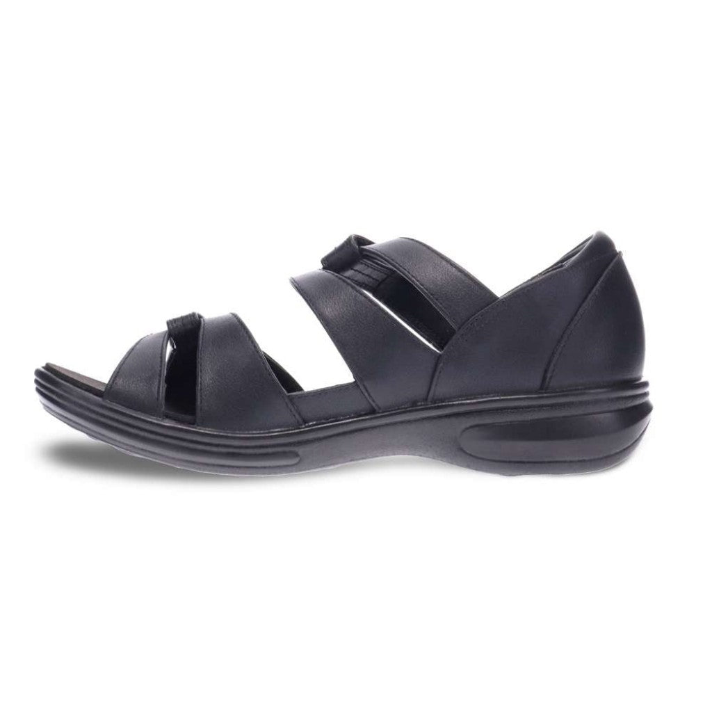 Revere Geneva Supportive Removable-Footbed Women's Sandal - Black - Product View - 3