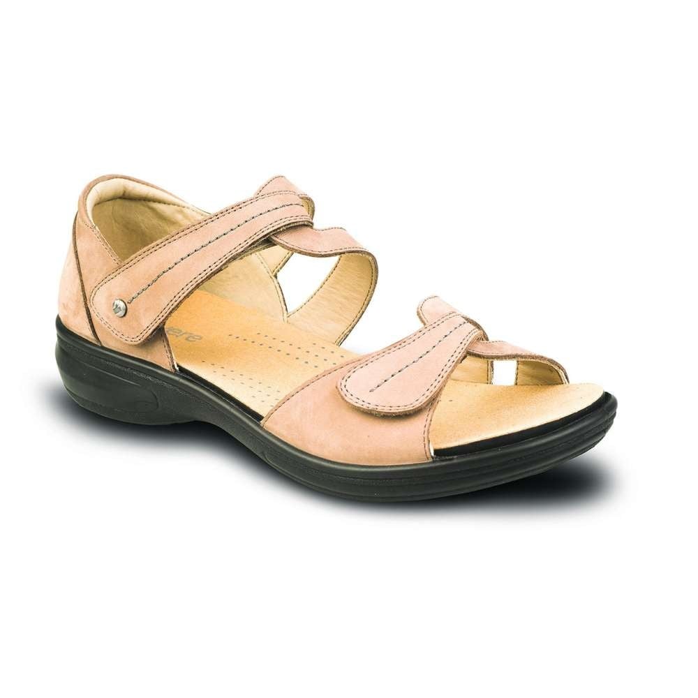 Revere Geneva Supportive Removable-Footbed Women's Sandal - Grey Nubuck - Product View - 1
