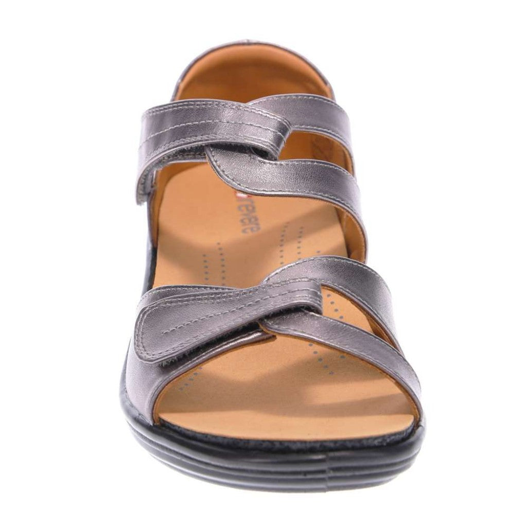 Revere Geneva Supportive Removable-Footbed Women's Sandal - Gunmetal - Product View - 5