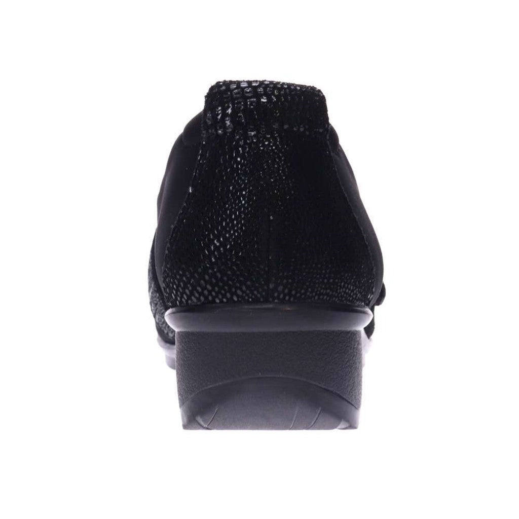 Revere Genoa Stretch Supportive Comfort Women's Loafer - Black Black Lizard - Product View - 7