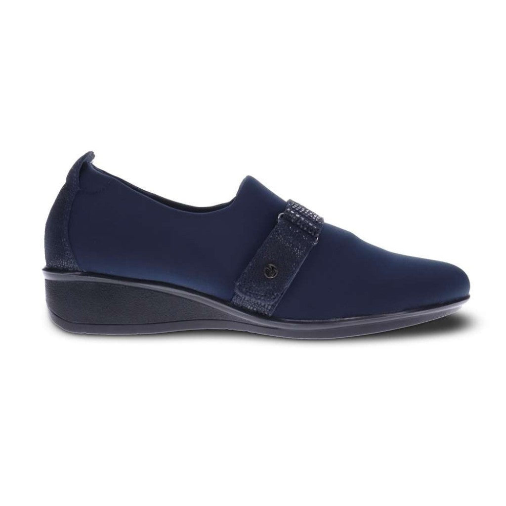 Revere Genoa Stretch Supportive Comfort Women's Loafer - Navy - Product View - 2