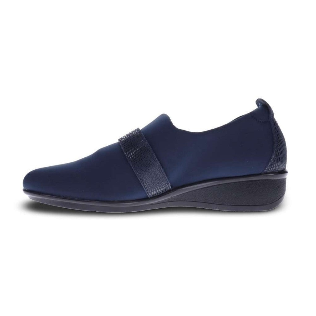 Revere Genoa Stretch Supportive Comfort Women's Loafer - Navy - Product View - 3