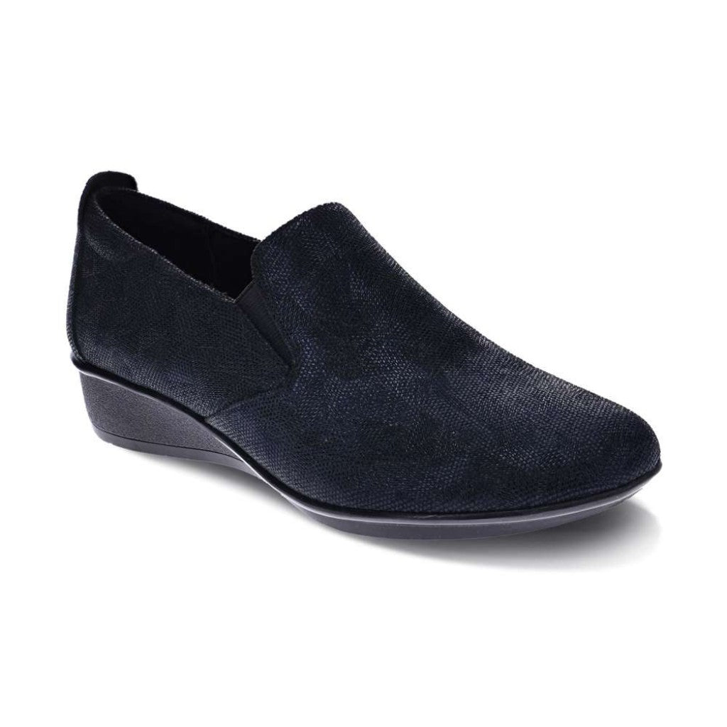 Revere Jamaica Wedged Slip-On Women's Shoe - Black Angle - Product View - 1