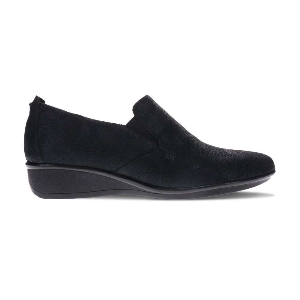 Revere Jamaica Wedged Slip-On Women's Shoe - Black Angle - Product View - 2