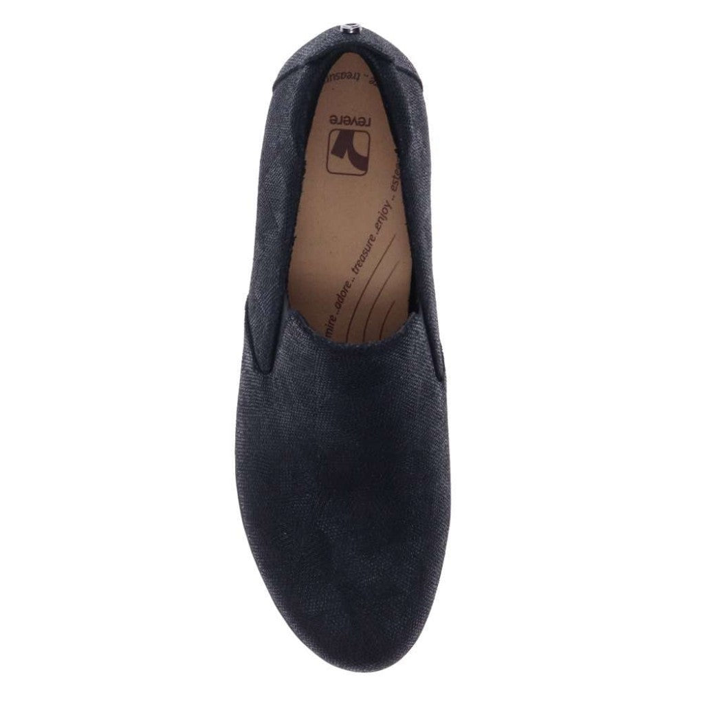 Revere Jamaica Wedged Slip-On Women's Shoe - Black Angle - Product View - 4