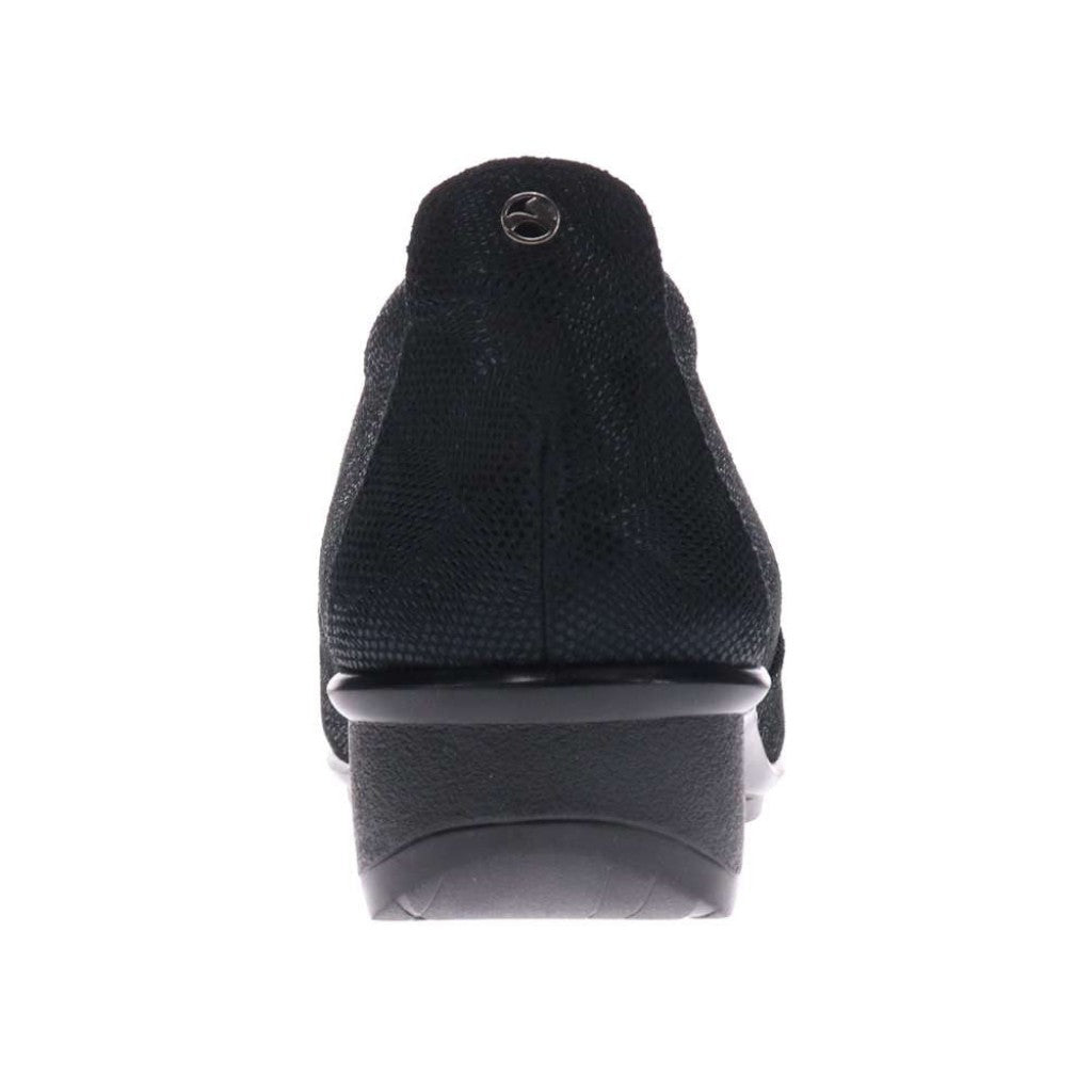 Revere Jamaica Wedged Slip-On Women's Shoe - Black Angle - Product View - 6