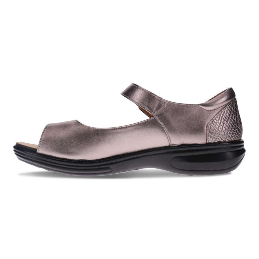 Revere Lagos Supportive Leather Sandal Women Sandal - Gunmetal - Product View - 3