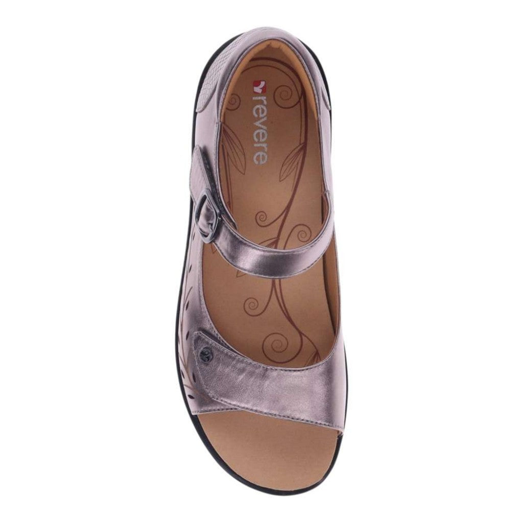 Revere Lagos Supportive Leather Sandal Women Sandal - Gunmetal - Product View - 4