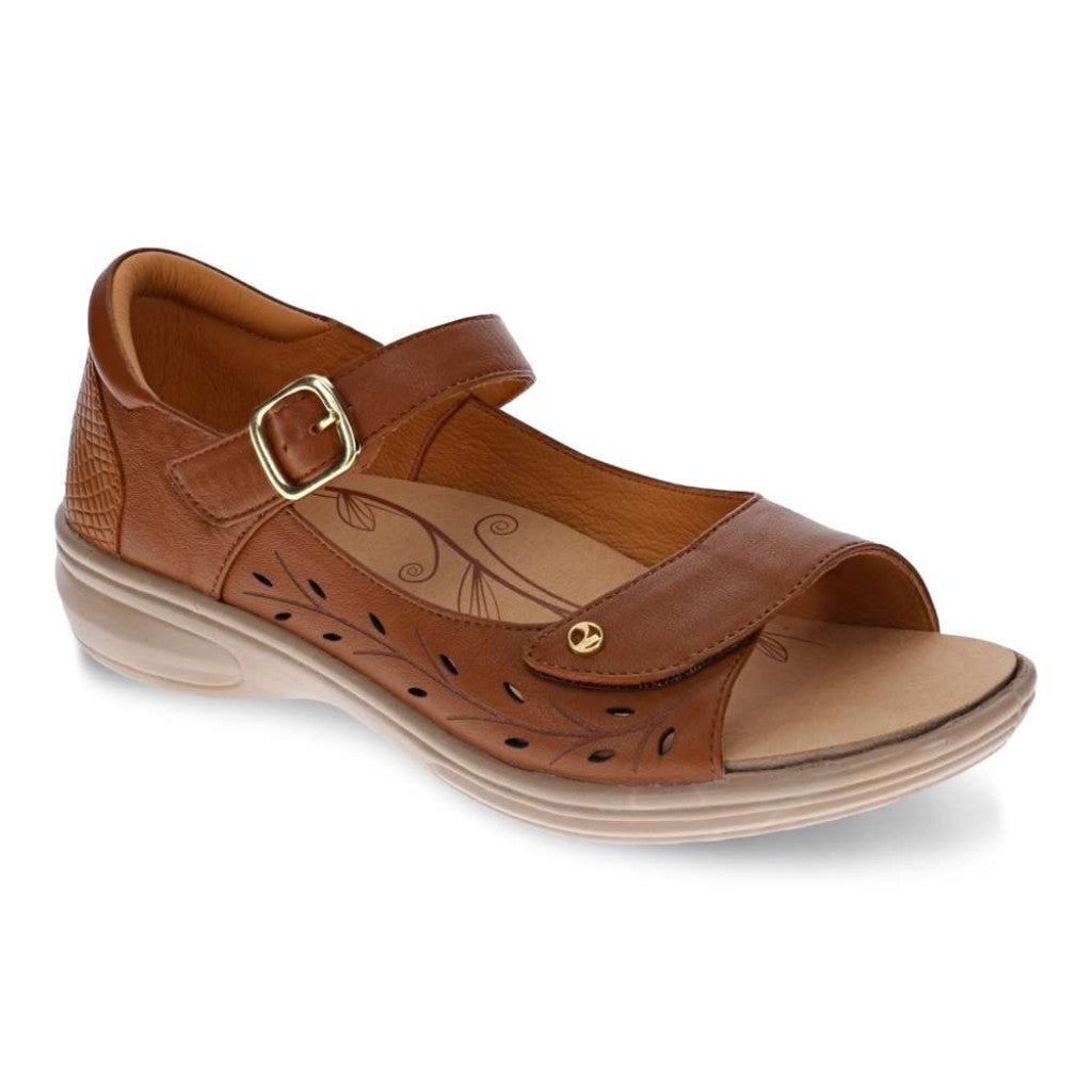 Revere Lagos Supportive Leather Sandal Women Sandal - Tan - Product View - 1