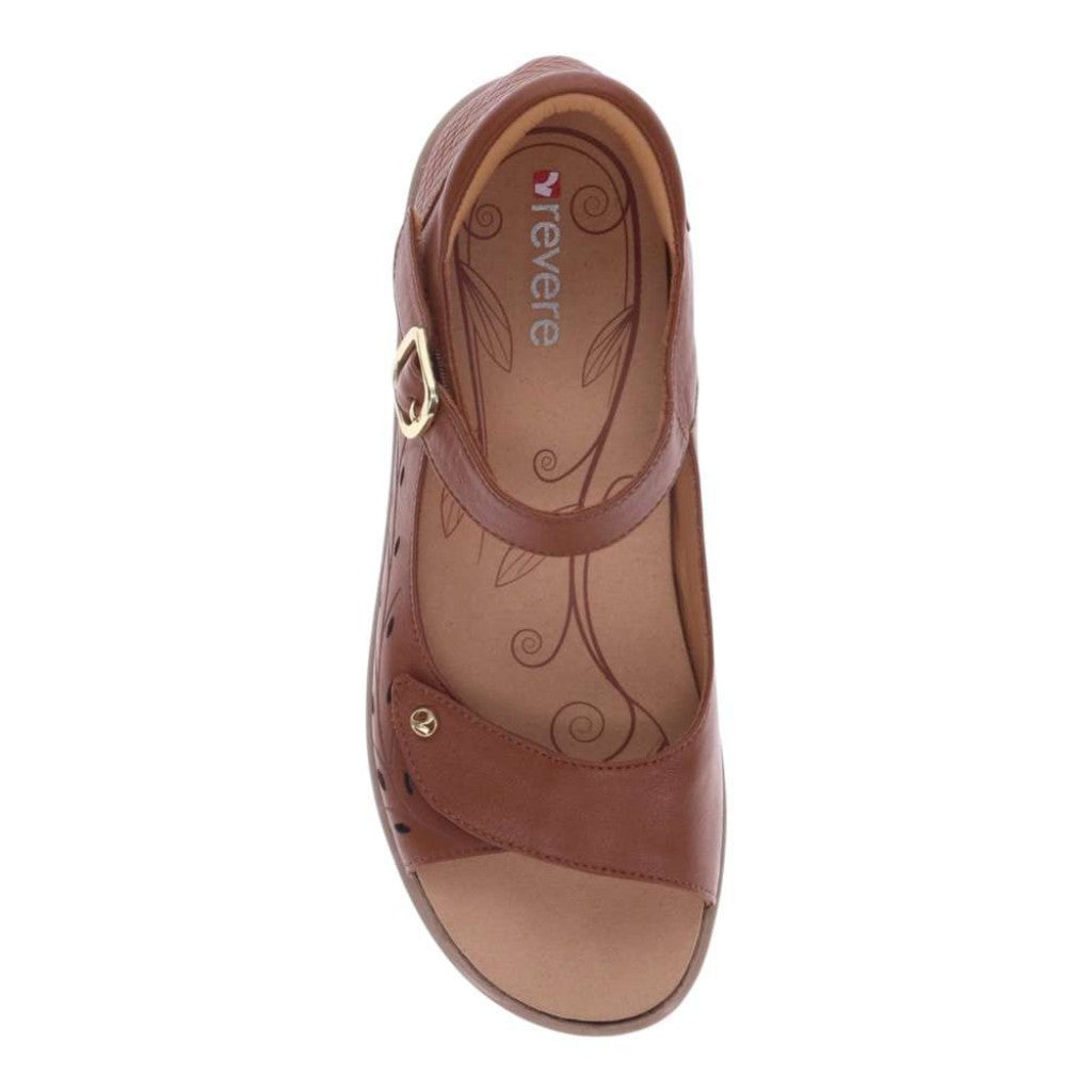 Revere Lagos Supportive Leather Sandal Women Sandal - Tan - Product View - 4