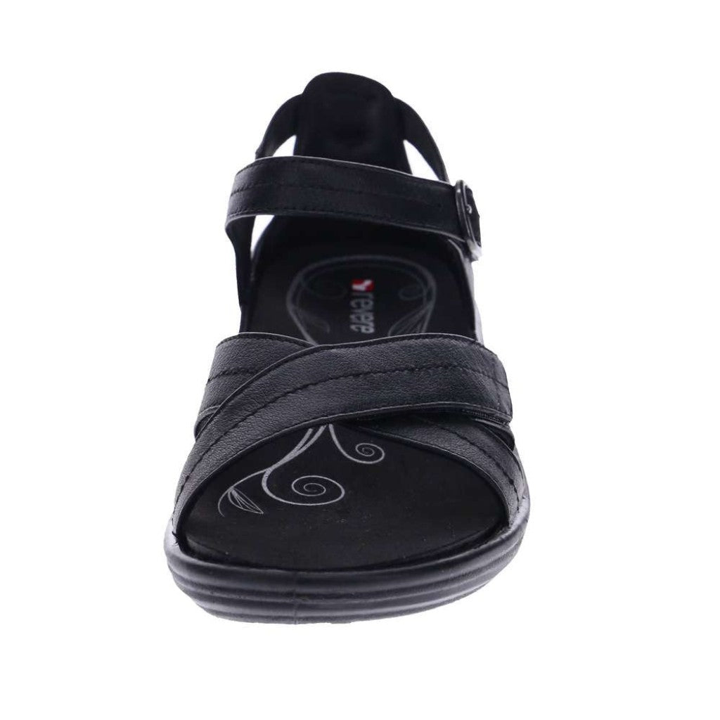 Revere Lucea Cushioned Support Women's Sandal - Black French - Product View - 5