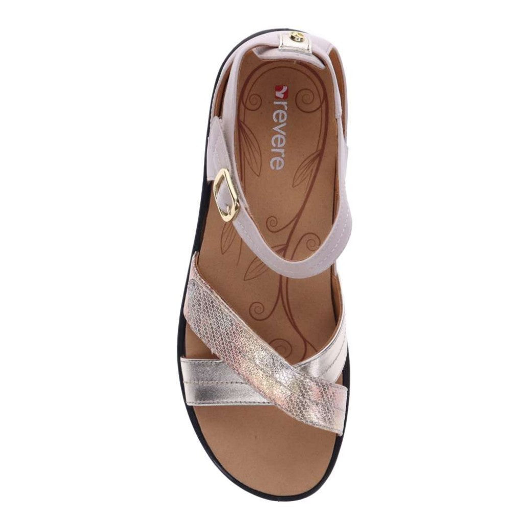 Revere Lucea Cushioned Support Women's Sandal - Mixed Metallic - Product View - 4