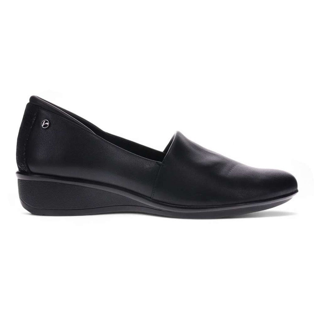 Revere Lugano Women's Loafer - Black Stretch - Product View - 2