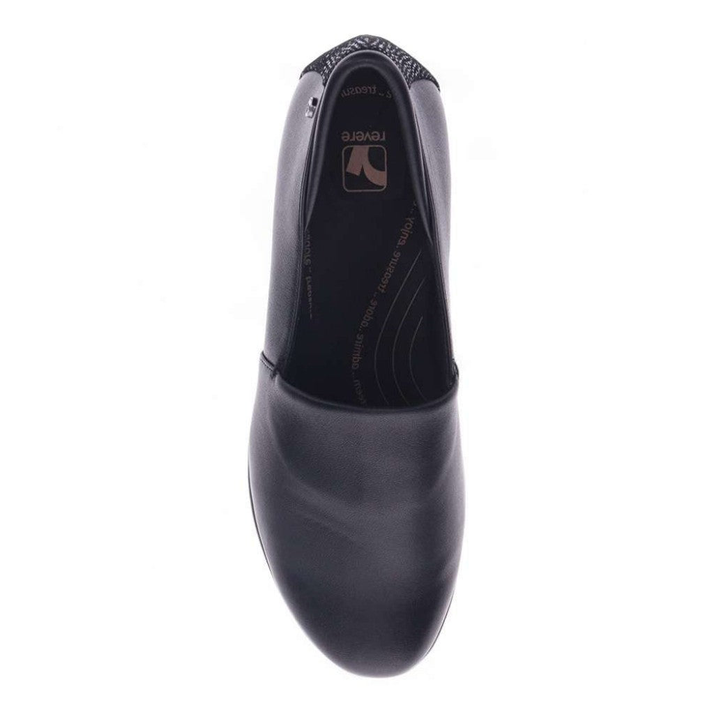 Revere Lugano Women's Loafer - Black Stretch - Product View - 4