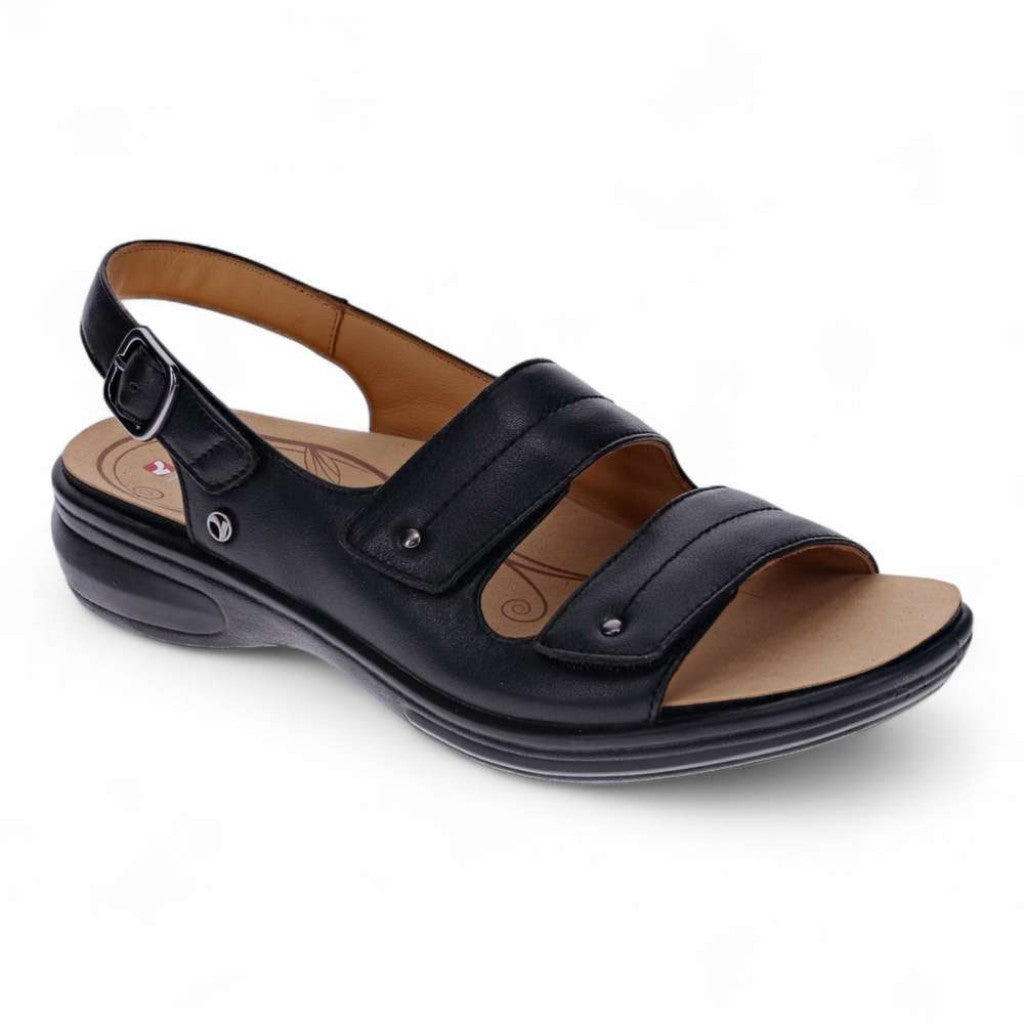 Revere Manilla Women's Sandal - Black French - Product View - 1