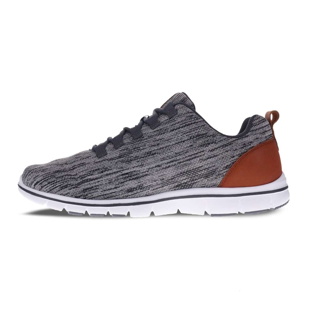 Revere Men's Hudson Lace-Up Sneaker Casual Sneaker - Grey Marle - Product View - 3