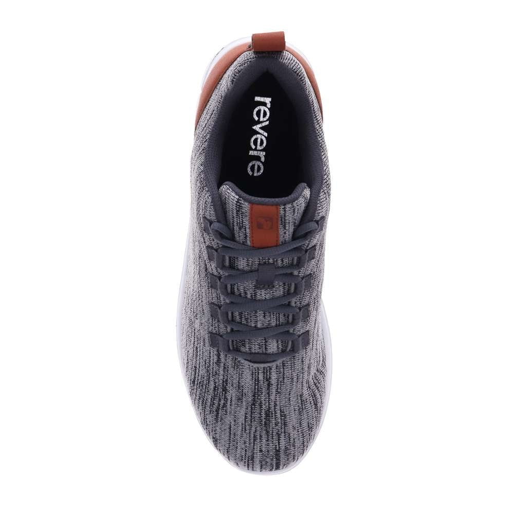 Revere Men's Hudson Lace-Up Sneaker Casual Sneaker - Grey Marle - Product View - 4