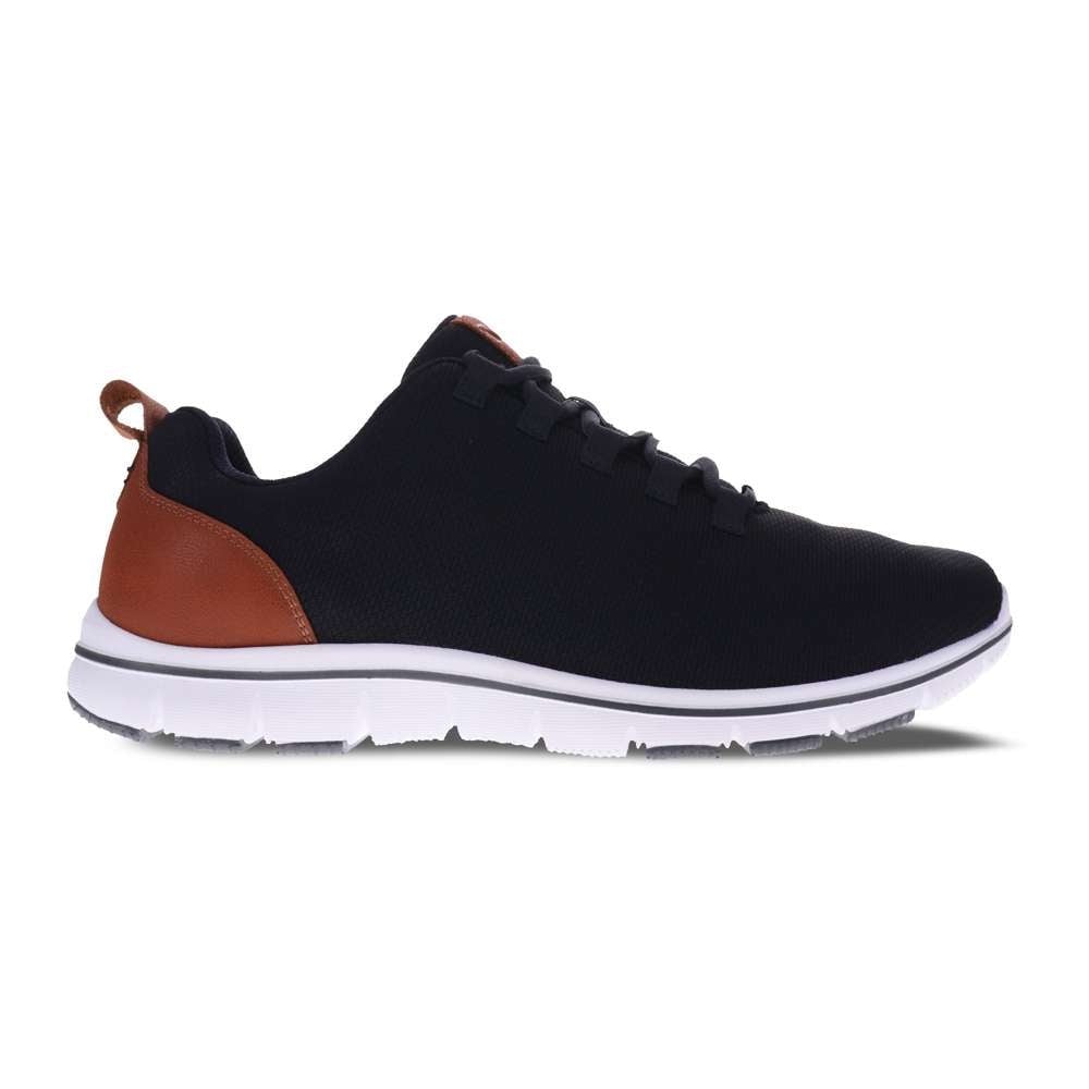 Revere Men's Hudson Lace-Up Sneaker Casual Sneaker - Navy - Product View - 2