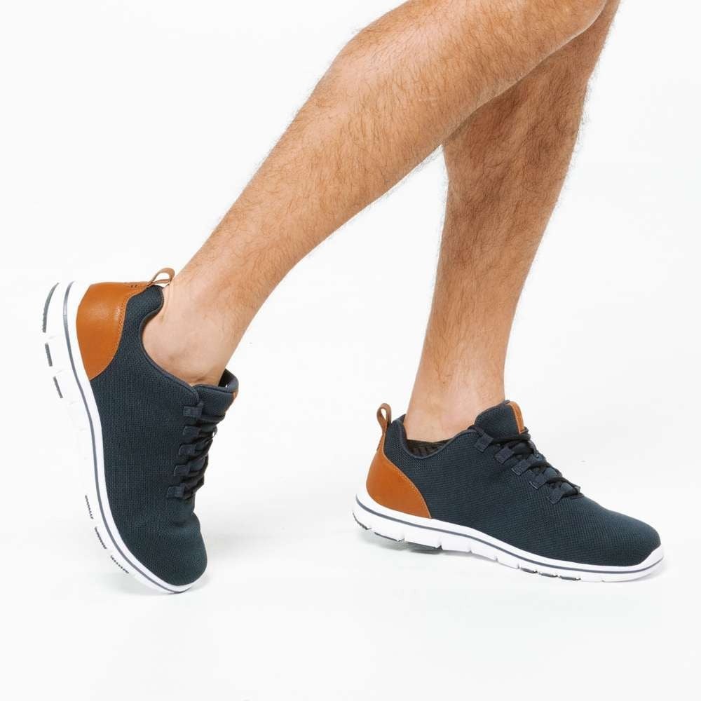 Revere Men's Hudson Lace-Up Sneaker Casual Sneaker - Navy - Product View - 6