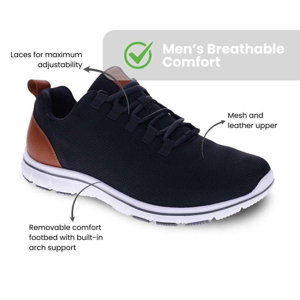 Revere Men's Hudson Lace-Up Sneaker Casual Sneaker - Navy - Product View - 9