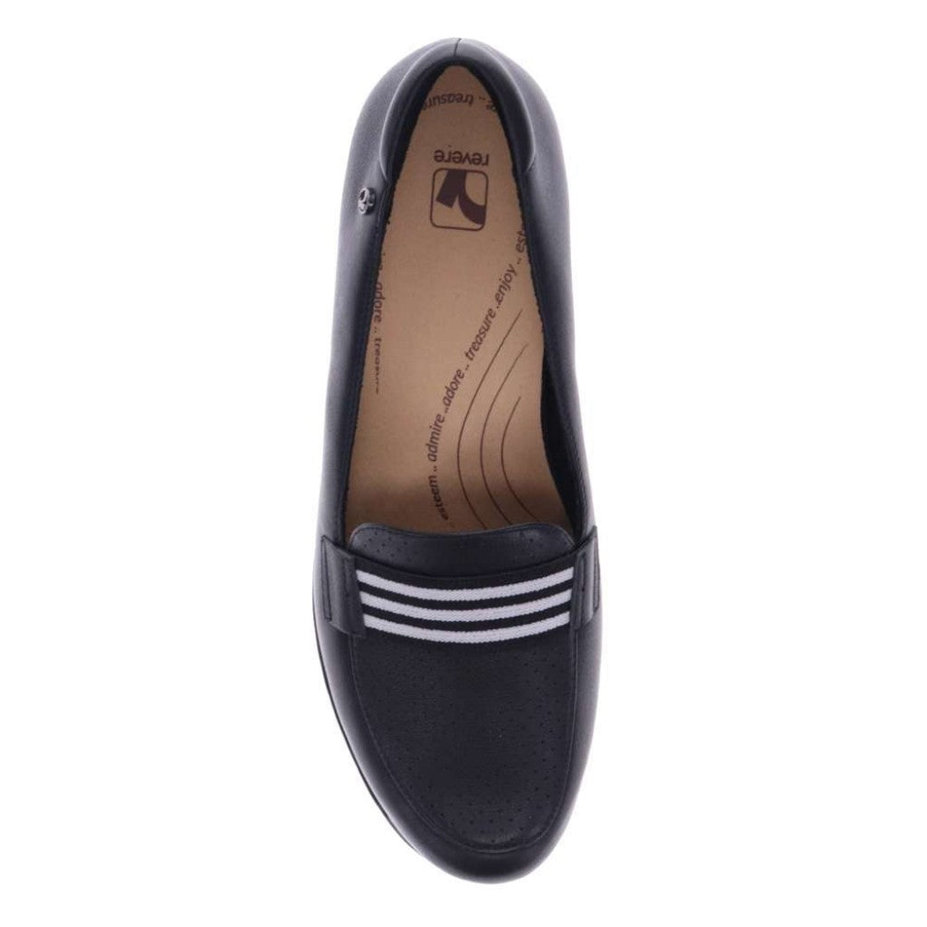 Revere Monte Carlo Wedged Supportive Comfort Women's Loafer - Black - Product View - 4