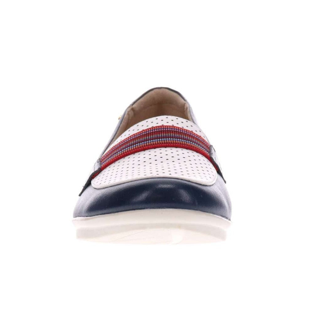 Revere Monte Carlo Wedged Supportive Comfort Women's Loafer - Blue French - Product View - 5