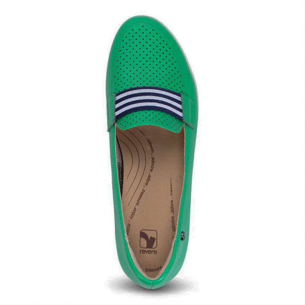Revere Monte Carlo Wedged Supportive Comfort Women's Loafer - Emerald - Product View - 2