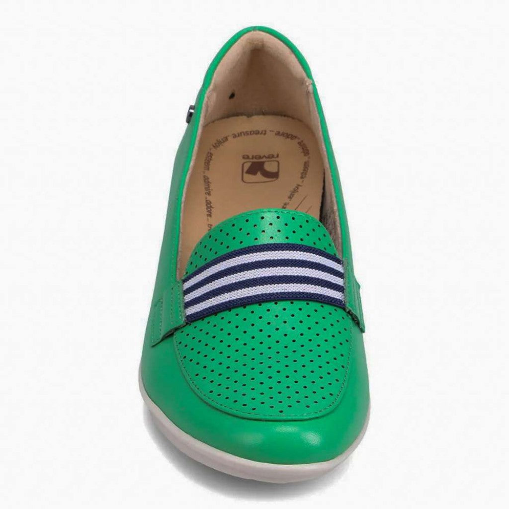 Revere Monte Carlo Wedged Supportive Comfort Women's Loafer - Emerald - Product View - 3