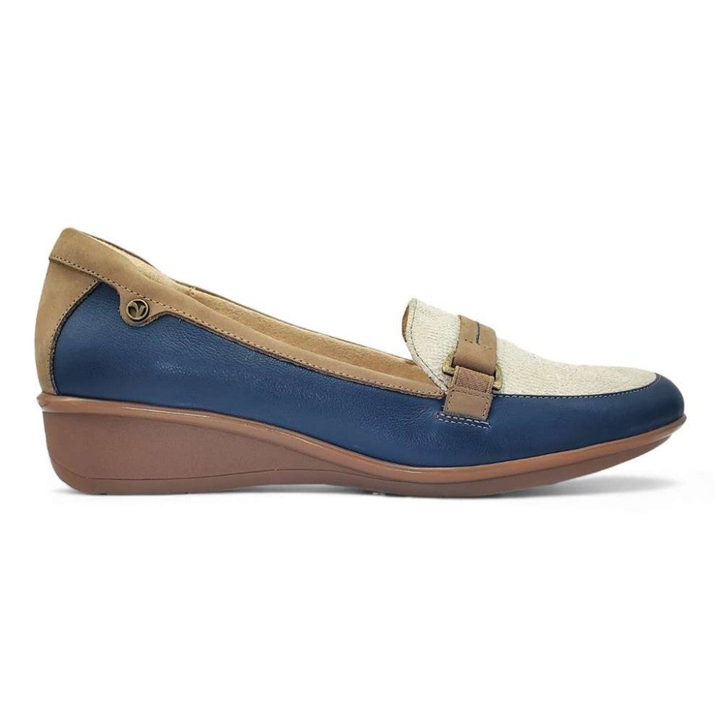 Revere Montmartre Wedged Women's Loafer - Blue French - Product View - 2