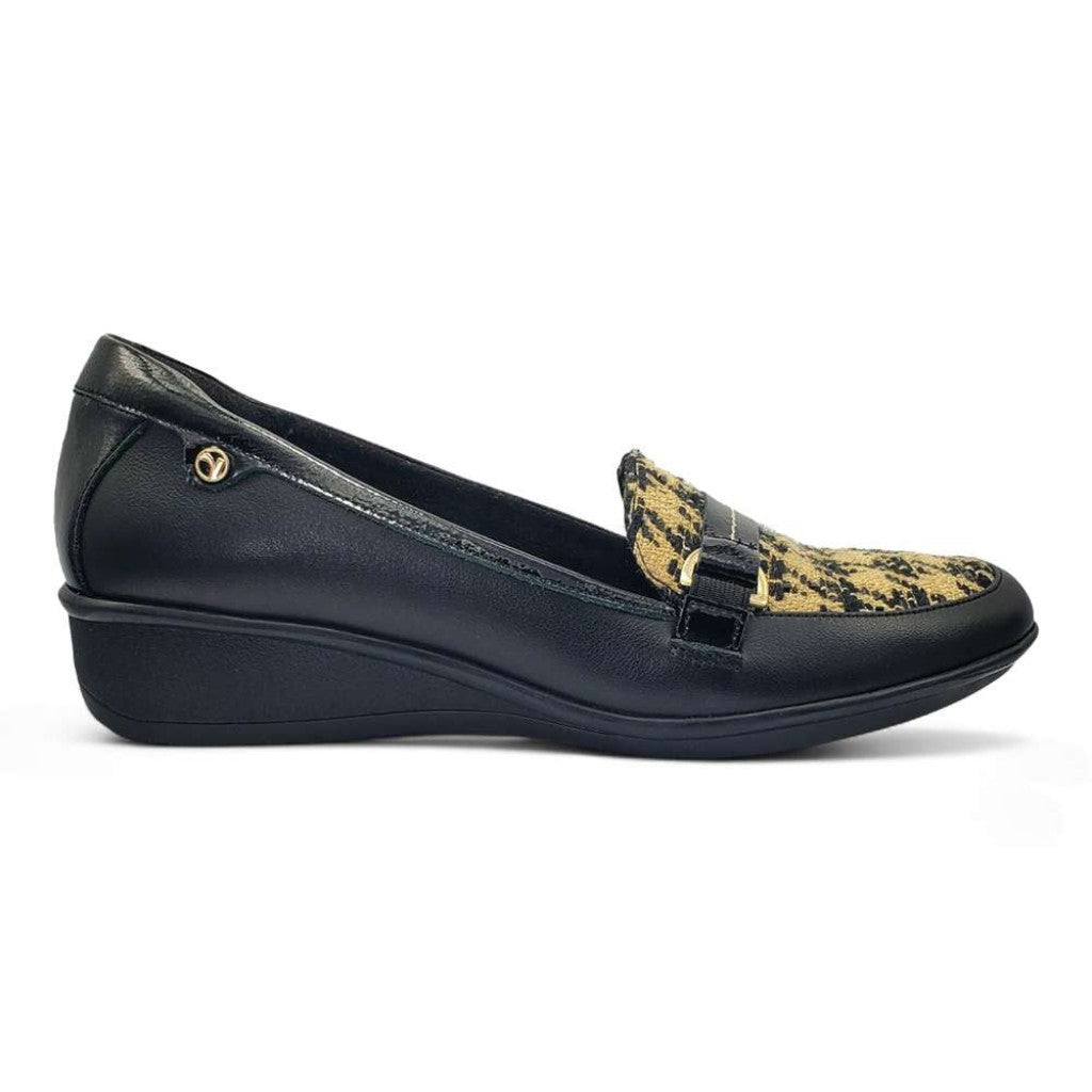 Revere Montmartre Wedged Women's Loafer - Houndstooth - Product View - 2