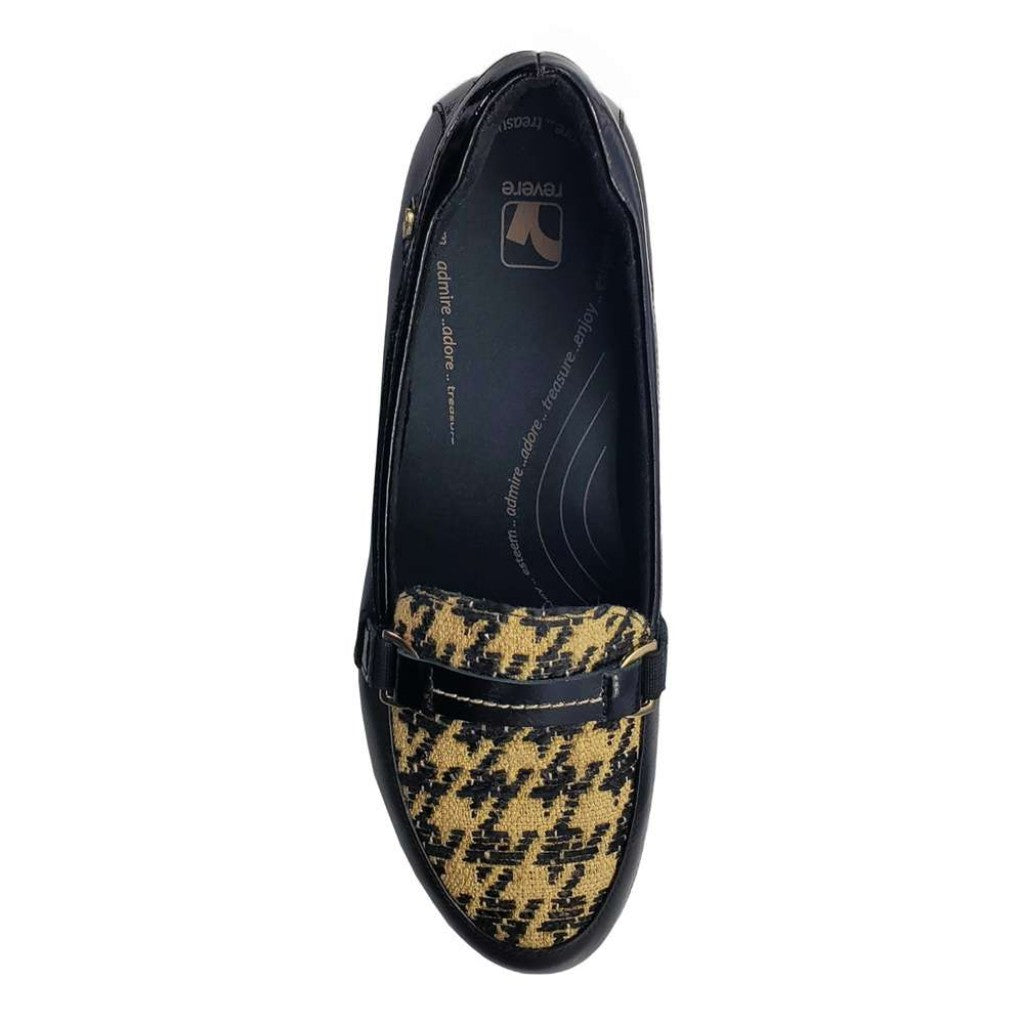 Revere Montmartre Wedged Women's Loafer - Houndstooth - Product View - 4
