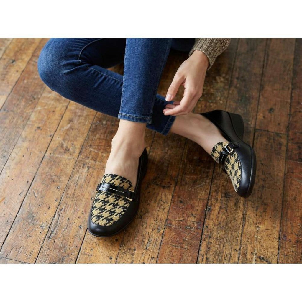 Revere Montmartre Wedged Women's Loafer - Houndstooth - Product View - 6