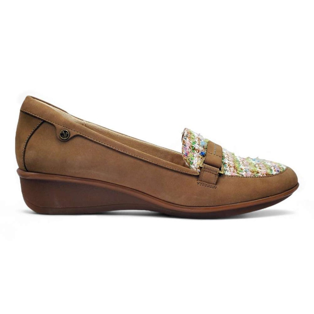 Revere Montmartre Wedged Women's Loafer - Toffee Nubuck - Product View - 2