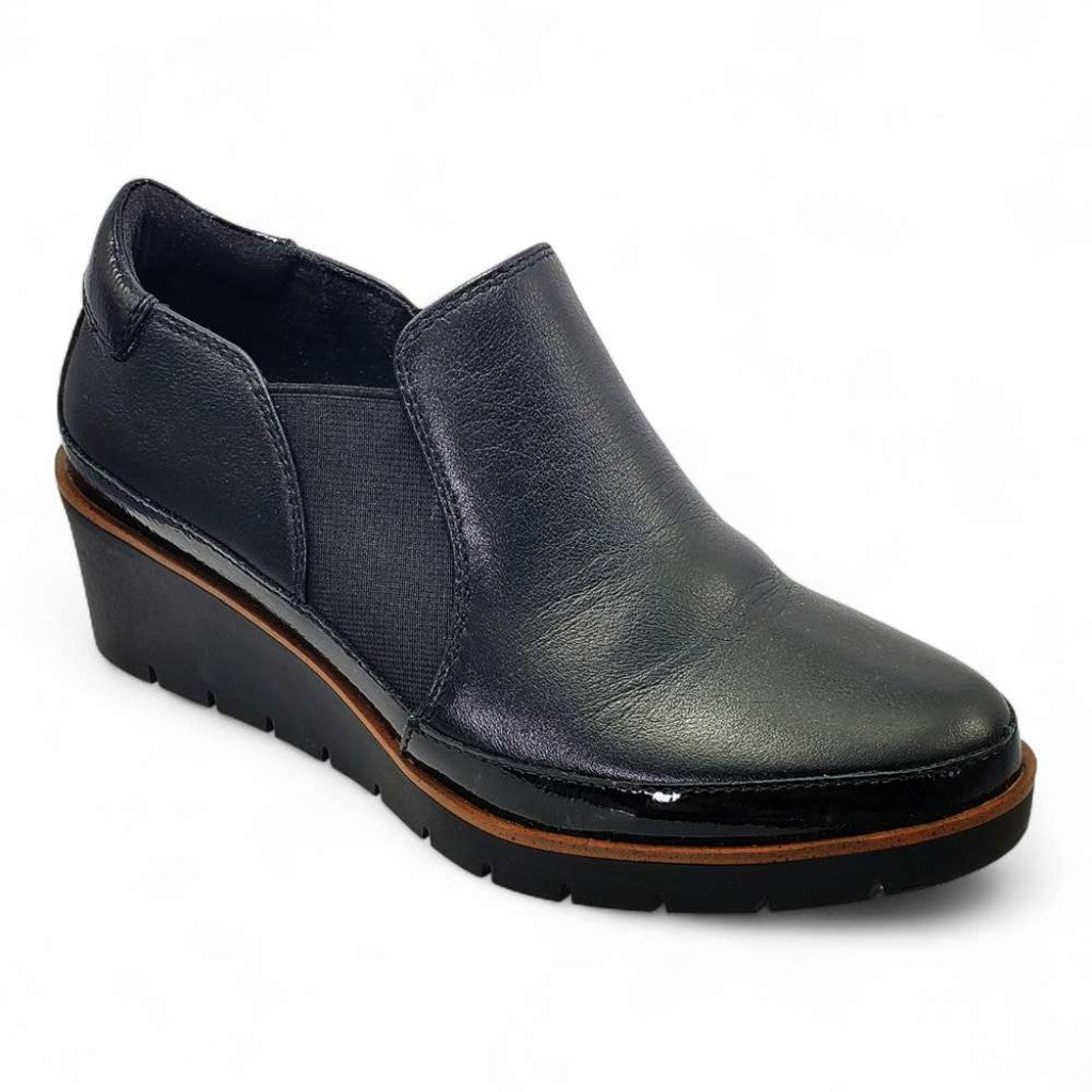 Revere Mykonos Wedge Arch Support Women's Loafer - Black - Product View - 1