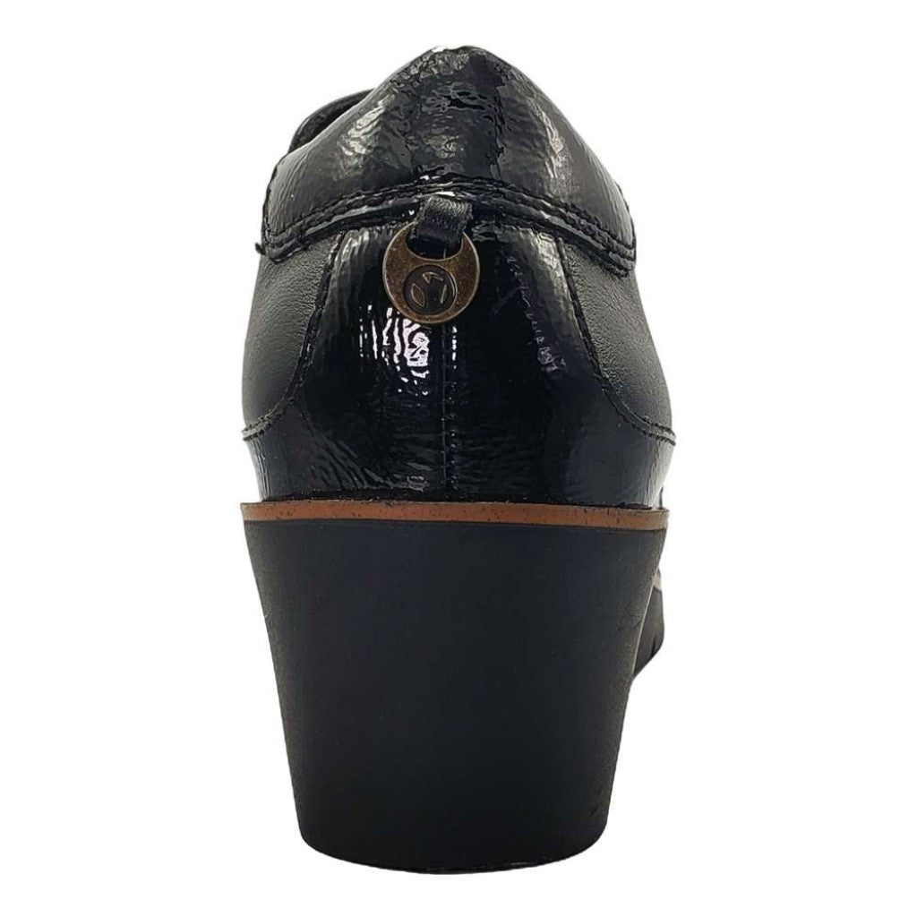 Revere Mykonos Wedge Arch Support Women's Loafer - Black - Product View - 6