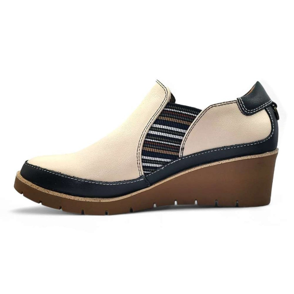 Revere Mykonos Wedge Arch Support Women's Loafer - Pebble - Product View - 2