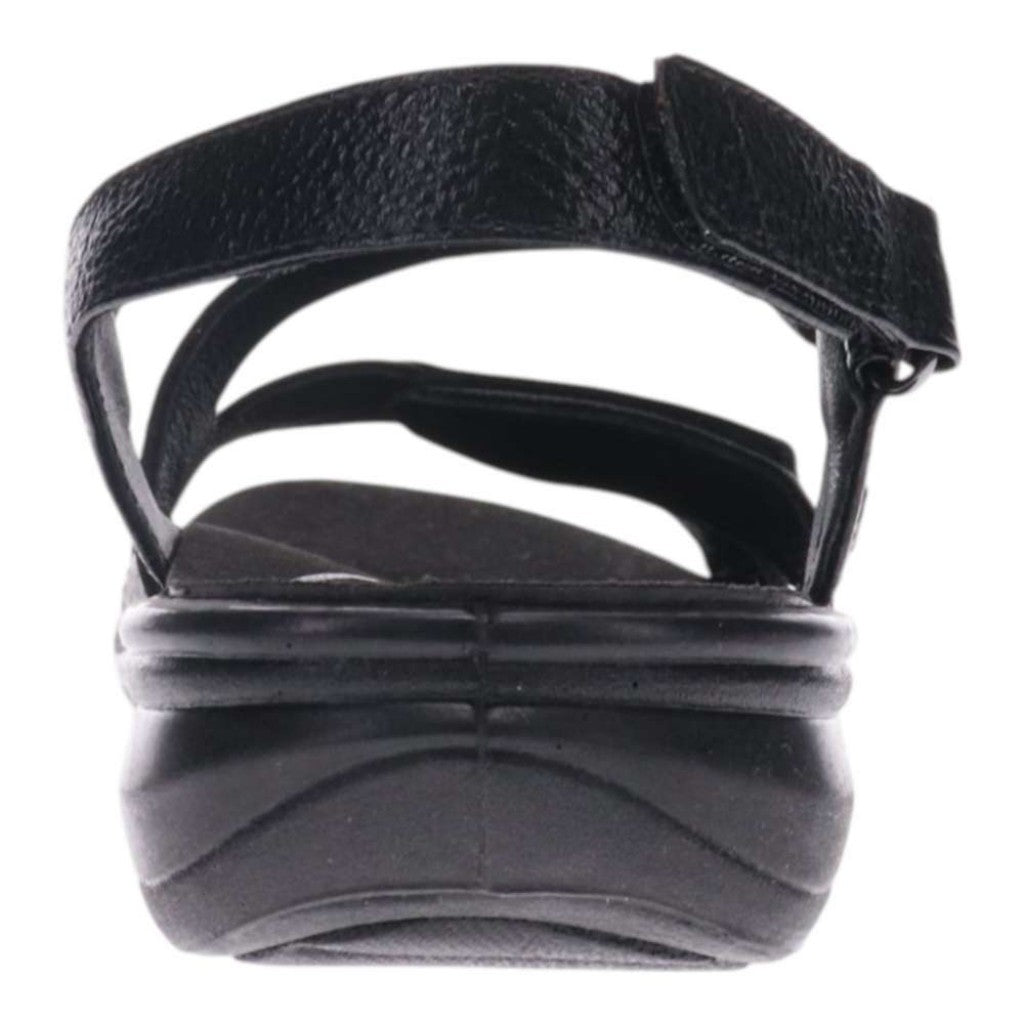 Revere Nagoya Supportive Leather Footbed Women's Sandal - Black Pebble - Product View - 6