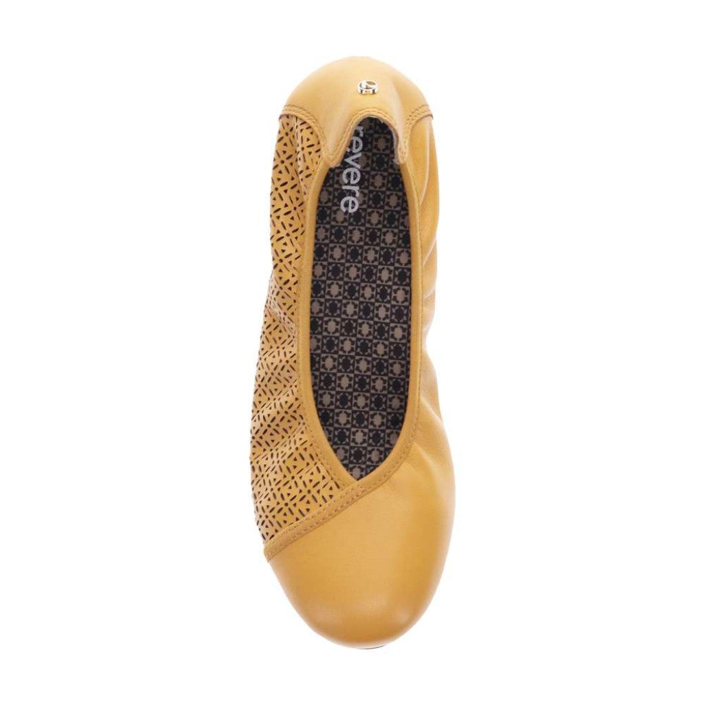 Revere Nairobi Ballet Supportive Comfort Women's Flat - Mustard - Product View - 4