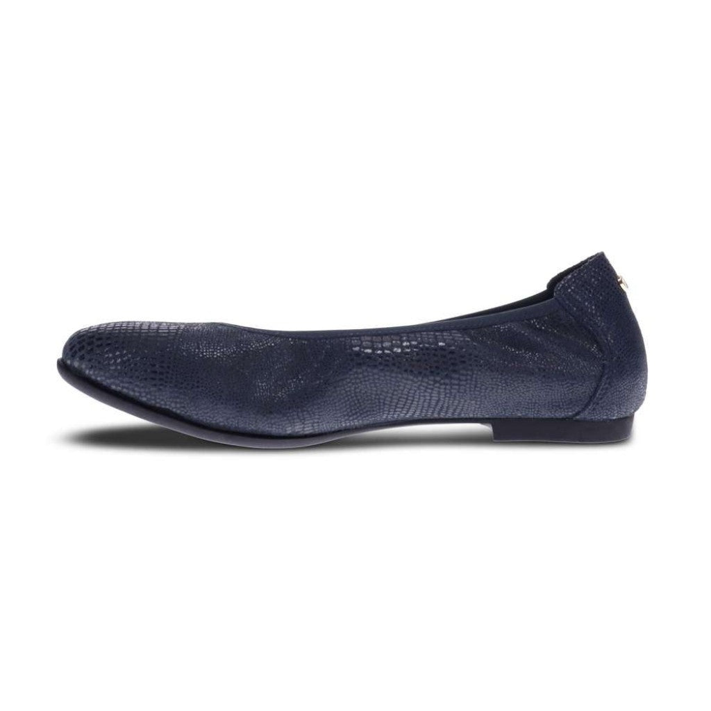 Revere Nairobi Ballet Supportive Comfort Women's Flat - Navy Lizard-sapphire - Product View - 3