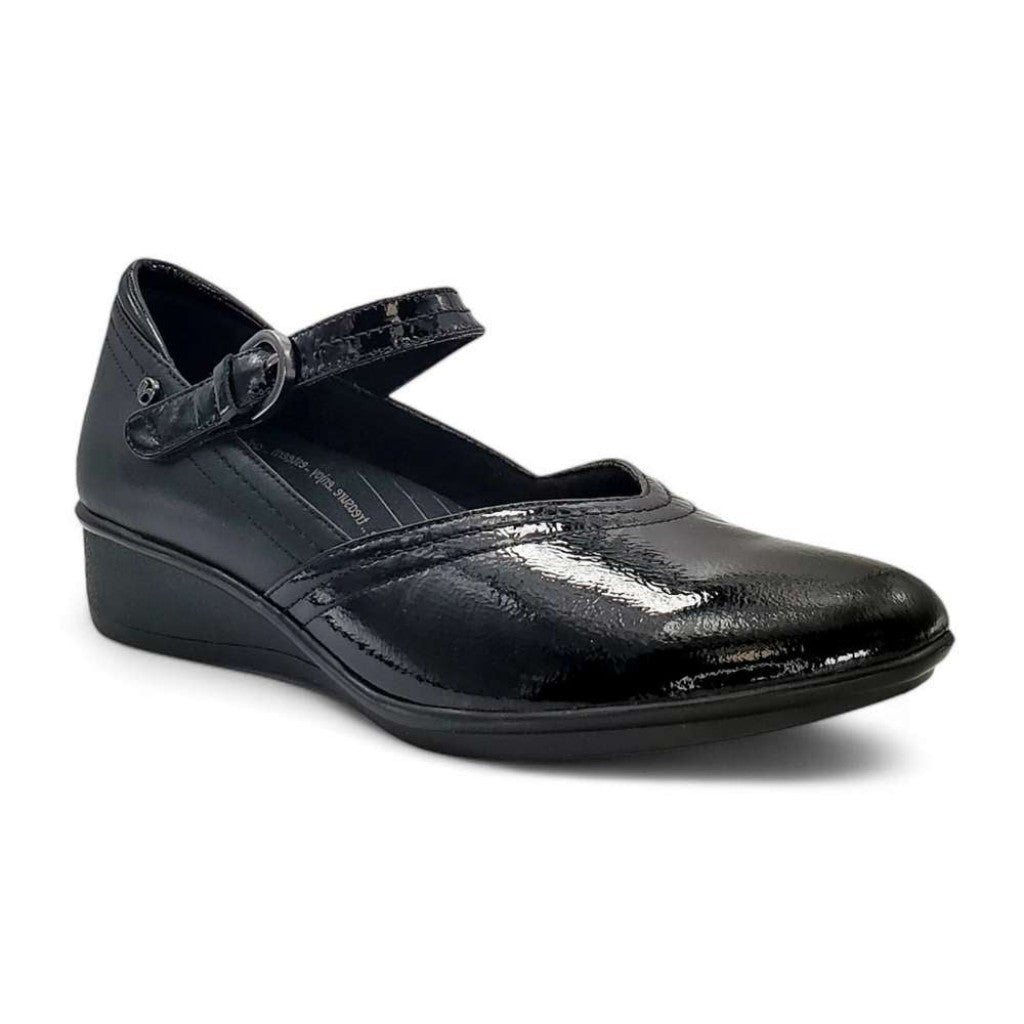 Revere Narita Orthotic Mary-Jane Supportive Women's Flat - Black Patent - Product View - 1