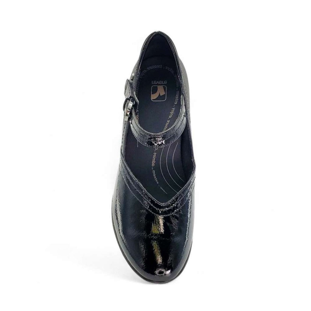 Revere Narita Orthotic Mary-Jane Supportive Women's Flat - Black Patent - Product View - 3